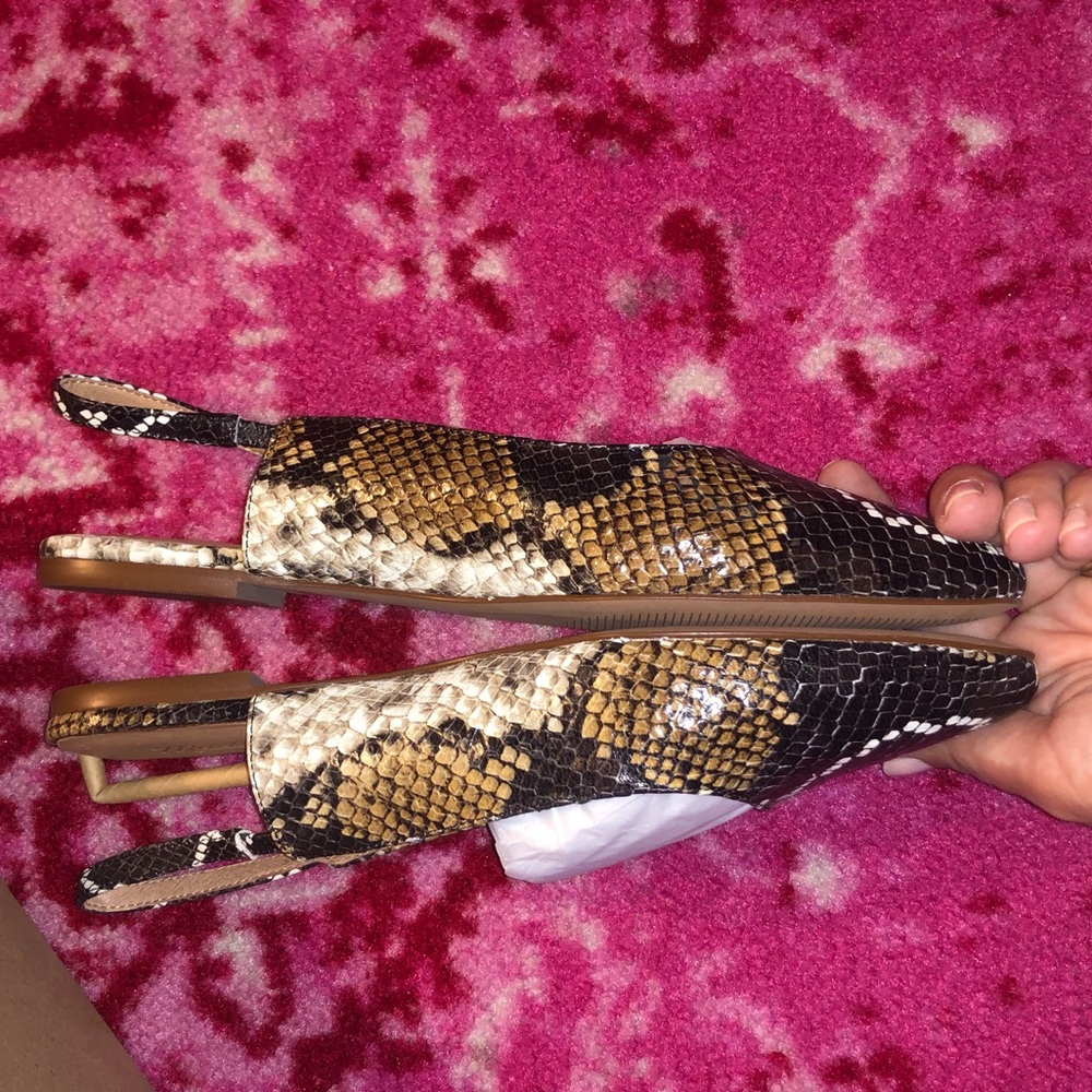 Madewell modern sling back snake print flats - Picture 3 of 8